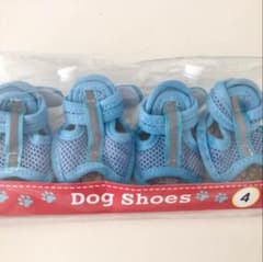 新品 未使用 ★ 犬用 靴 ドッグ シューズ ブルー 4号 ★のサムネイル