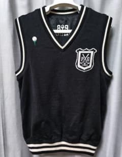 パーリーゲイツ リバーシブル ベスト ウール混 ナイロン 黒系 - メルカリ