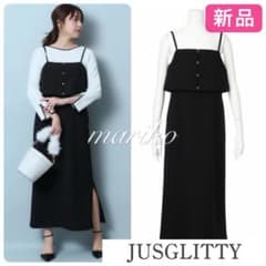 新品♡ジャスグリッティー NEWレイヤードキャミワンピースアプワイザーリッシェ 新品♡ジャスグリッティー NEWレイヤードキャミワンピース