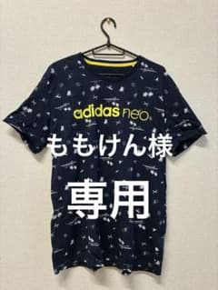 adidas neo Tシャツ ネイビー 総柄のサムネイル