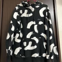 STUSSY 希少デザイン　SSデカロゴプリントパーカーのサムネイル