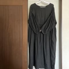 joie de vivreリネン墨黒ワンピースのサムネイル