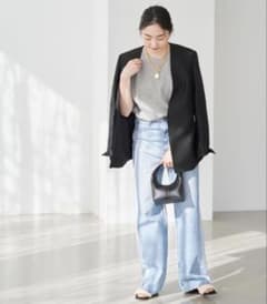 Plage Shantung V Neck ジャケット　ブラック36 Plage Shantung V Neck ジャケット ブラック36 - メルカリ