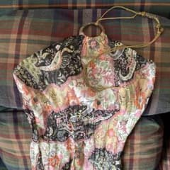 シフォンサマードレス 花柄 アジアンのサムネイル