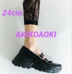 最終値下げ アキコアオキ Gemini Faux Leather メリージェーン