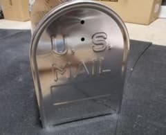 新品未使用 可愛い アメリカン ポスト MailBOX シルバー スチールのサムネイル