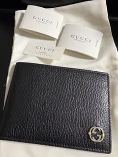 グッチ2つ折り財布 611229 CAO2Nダラーカーフ ブラックイエロー - メルカリ