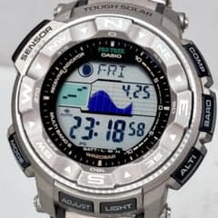 Extremely beautiful PRO TREK PRW-2500T radio wave solar metal band titanium