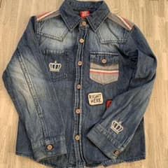 ★再、値下げ★BABY DOLLのデニムシャツ　130のサムネイル