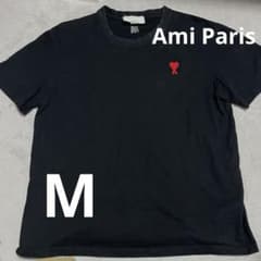 ami paris Tシャツ ハート刺繍　ブラック　黒　 アミパリス　ロゴ Mのサムネイル