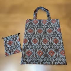 着物リメイク 大島紬トートバッグ 巾着袋セット ハンドメイド - メルカリ