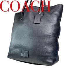 美品 COACH コーチ トートバッグ シボ革 ブラック 71966 A4◎ - メルカリ