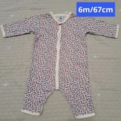 プチバトー 花柄ロンパース 6m/67cmのサムネイル