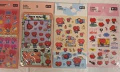 BT21 TATA ホログラム クリアステッカー 4枚セット