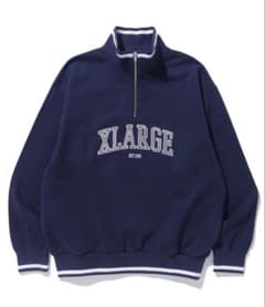 XLARGE ネイビー ジップアップ トレーナーのサムネイル