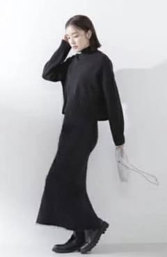 NATURALBEAUTYBASIC フェザーニットタイトスカートのサムネイル