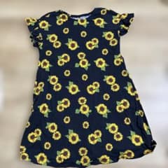 GU ひまわり柄 半袖ワンピース 120cmのサムネイル