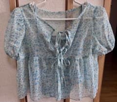 【新品・試着のみ】花柄 シフォンブラウス キャミソール セット 夏服のサムネイル