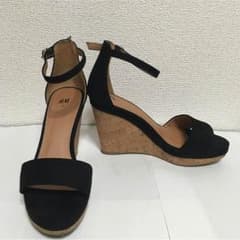 【H&M】ウェッジ スエード調サンダル【美品】のサムネイル