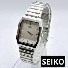 SEIKO セイコー メンズ腕時計 カットガラス クオーツ シルバー 良品 