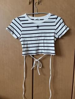 Chico ボーダー ショート丈 Tシャツのサムネイル