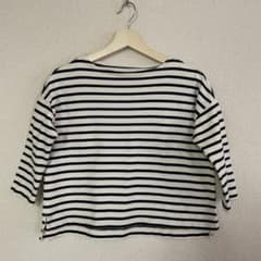 無印良品　ボーダーカットソー 七分袖のサムネイル