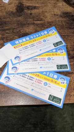 たんばらスキーパーク　割引券　3枚のサムネイル