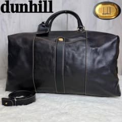 美品♡dunhill ダンヒル ロゴ レザー 2way ボストンバッグ ブラック