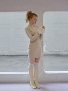 アンドマリー ANDMARY Zoe fur mini dress beige - メルカリ