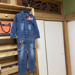 ツナギ　デニム　オシャレ　サイズフリーのサムネイル