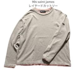 た*い様 90'sフランス製SAINT JAMESレイヤードカットソー グレー/ 90'sフランス製SAINT JAMESレイヤードカットソー グレー/ピンク - メルカリ