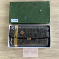 【新品・未使用】阿波しじら織 長財布 束入れ 伝統工芸品 箱・解説紙付きのサムネイル