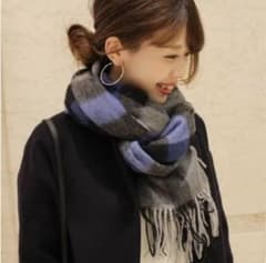 【Spick and Span Noble】マフラー 大判 チェック IENAのサムネイル