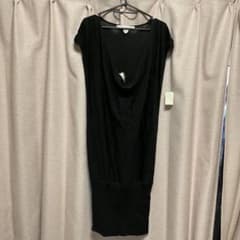 Diane von Furstenberg DVF ブラックひざ丈ワンピースのサムネイル