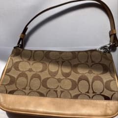 COACH シグネチャー アクセサリーポーチ ショルダーバッグ ブラウンのサムネイル
