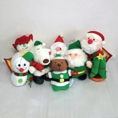 平成レトロ 昭和レトロ♪サンタ 雪だるま クリスマス Xmas ぬいぐるみ