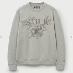 SATUR トレーナー WS ライトグレー　新品未着用品 SATUR セター スウェット 刺繍 ライトグレー M - メルカリ