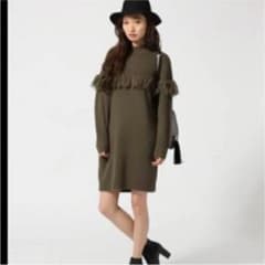 ワンピース ジーナシス  フリンジ ニットワンピース レディースのサムネイル