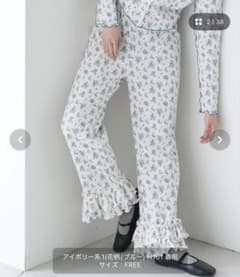 forksy. 小花柄ワッフルフリルパンツのサムネイル