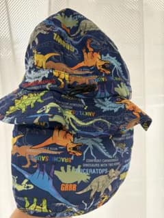 恐竜柄キッズハット 日よけ付き 54cmのサムネイル