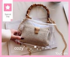 2way ショルダーバッグ 斜めがけ  クリアバッグ✨インスタ映え ✨浴衣にものサムネイル