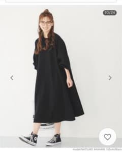 coca Aラインワンピース　黒のサムネイル