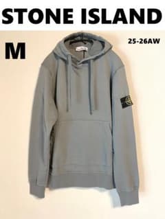 25AW【新品】STONE ISLAND ワッペン ロゴ パーカー グレー M