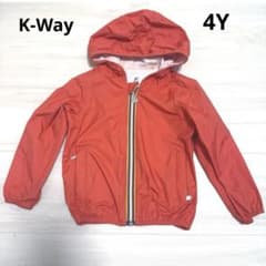 K-Way フード付きウィンドブレーカー 4y レインコート 撥水 100