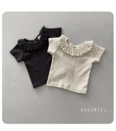 nunubiel フリル襟 半袖Tシャツ S creamのサムネイル
