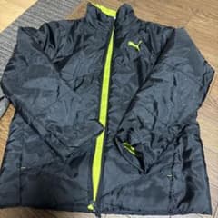 PUMA キッズ ジャケット 140cm ブラック ライムグリーンのサムネイル