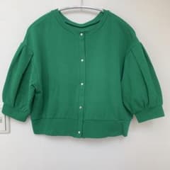 LOWRYS FARM 2WAY 半袖カーディガン プルオーバー グリーンのサムネイル