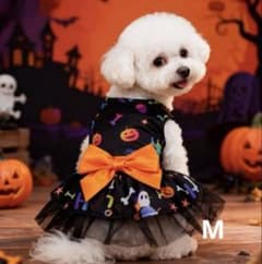 ◆ペット服 犬猫用 ハロウィン チュールスカートワンピース/ M新品未使用品◆のサムネイル