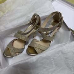Jimmy Choo ゴールド ハイヒールのサムネイル
