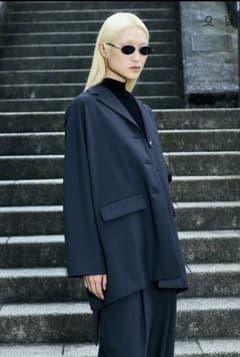 ENFOLD エンフォルド　NOTCHED COLLAR JACKET グレーのサムネイル